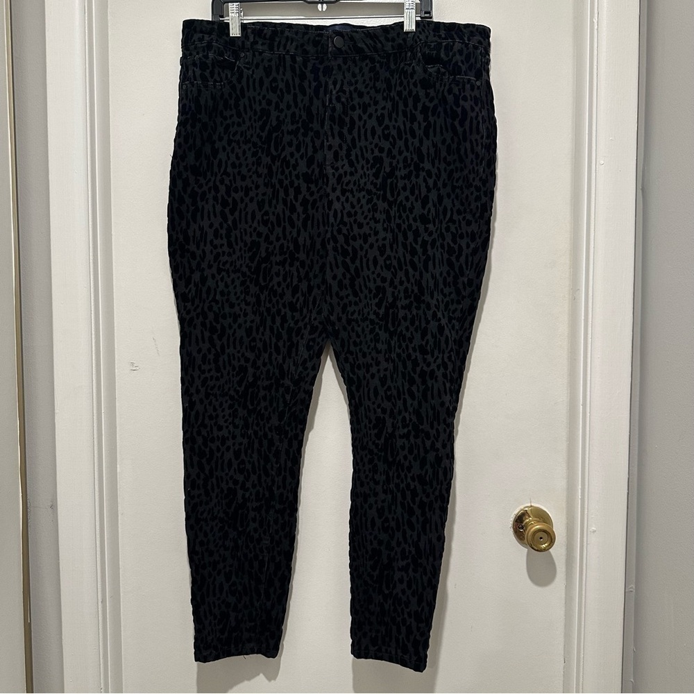 Rachel Roy black‎ Sahara flocked pants